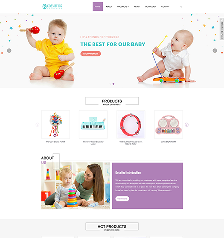 响应式儿童用品玩具外贸企业网站模板